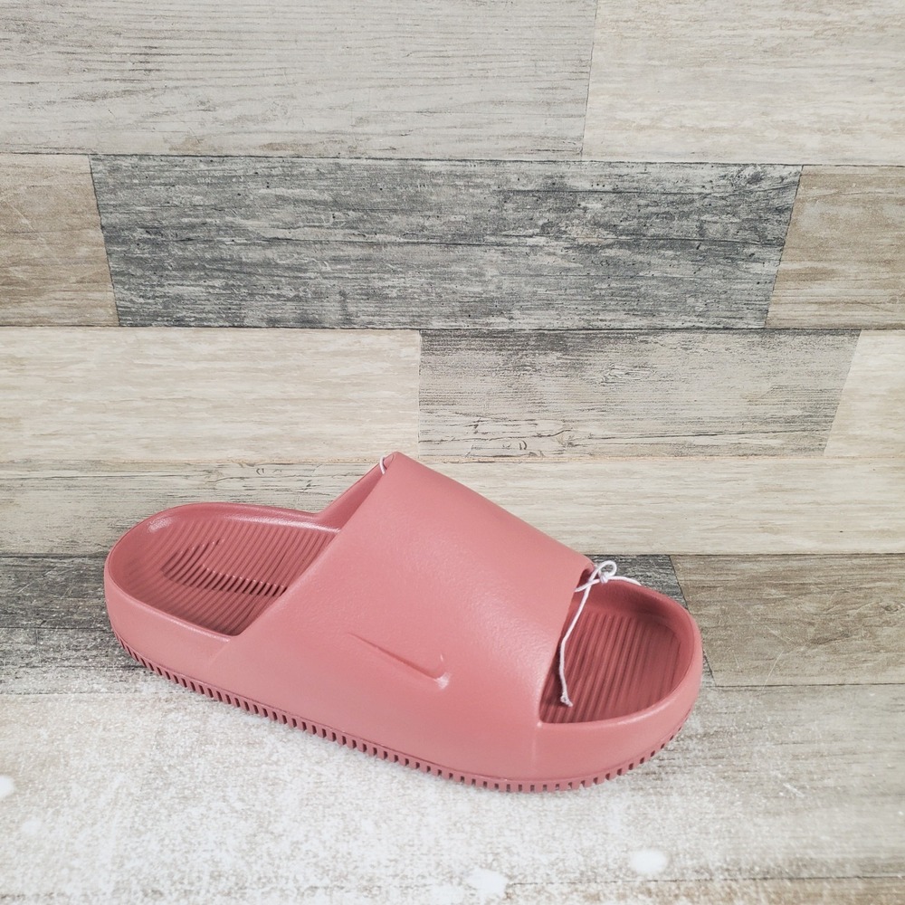 Nike Calm‎ Sandals Womens Sz 6 Canyon Pink Rubber Slip On Round Toe